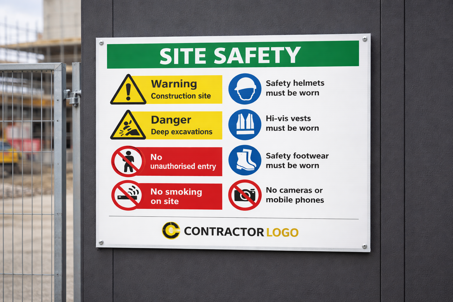 Site Safety Signage – Aluminium
